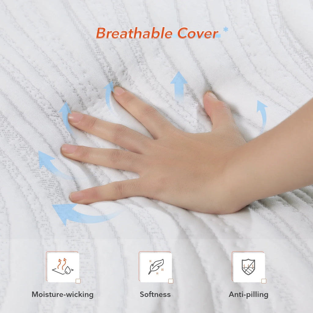 10" Gel Memory Foam Pocket Spring Queen Mattress L159580