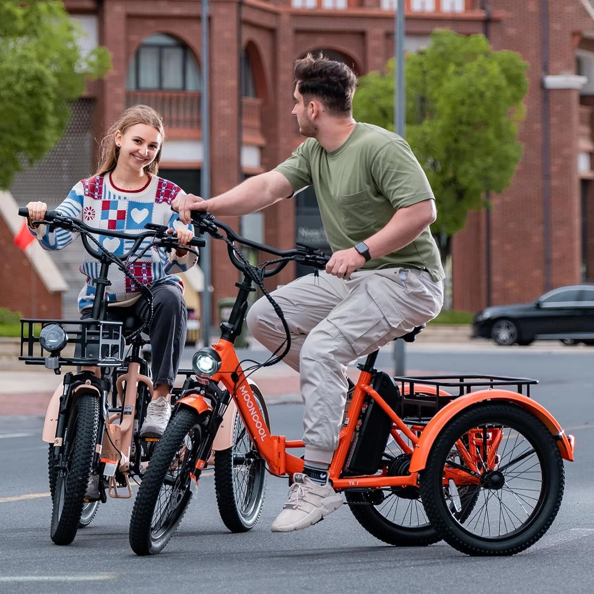 350W 7 Speed 3 Wheel Electric Tricycle with Rear Basket M575