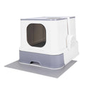 Large Top Entry Anti-Splashing Cat Litter Box with Lid F9735