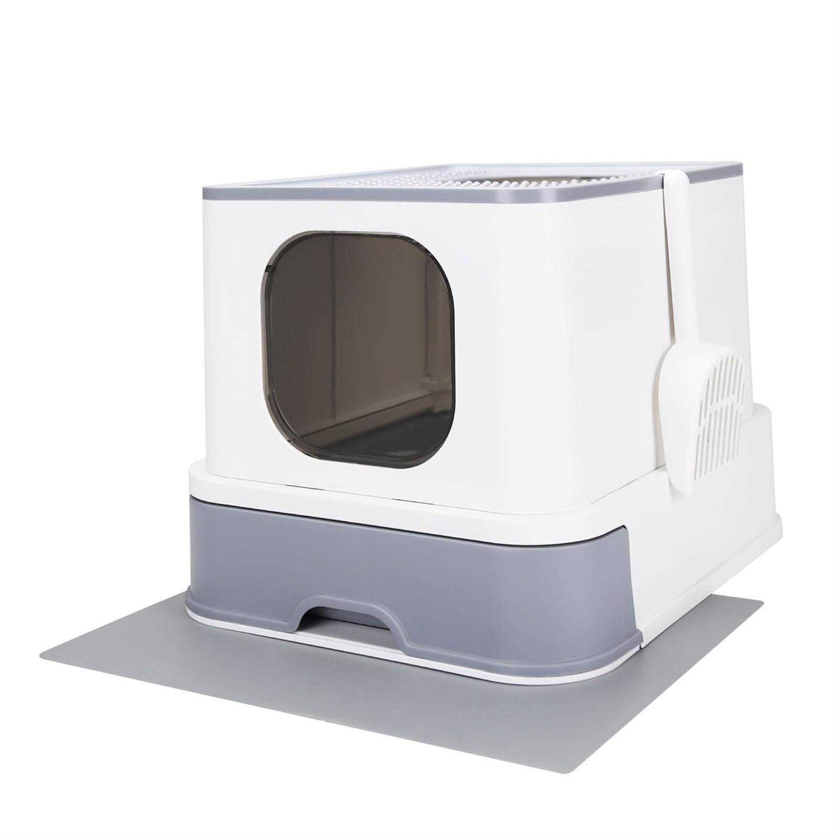 Large Top Entry Anti-Splashing Cat Litter Box with Lid F9735