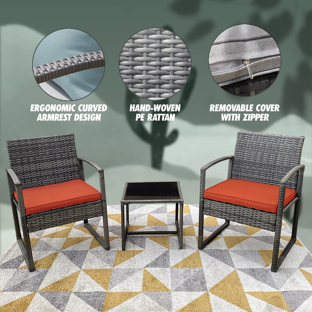 3-Piece Rattan Furniture Set D28404