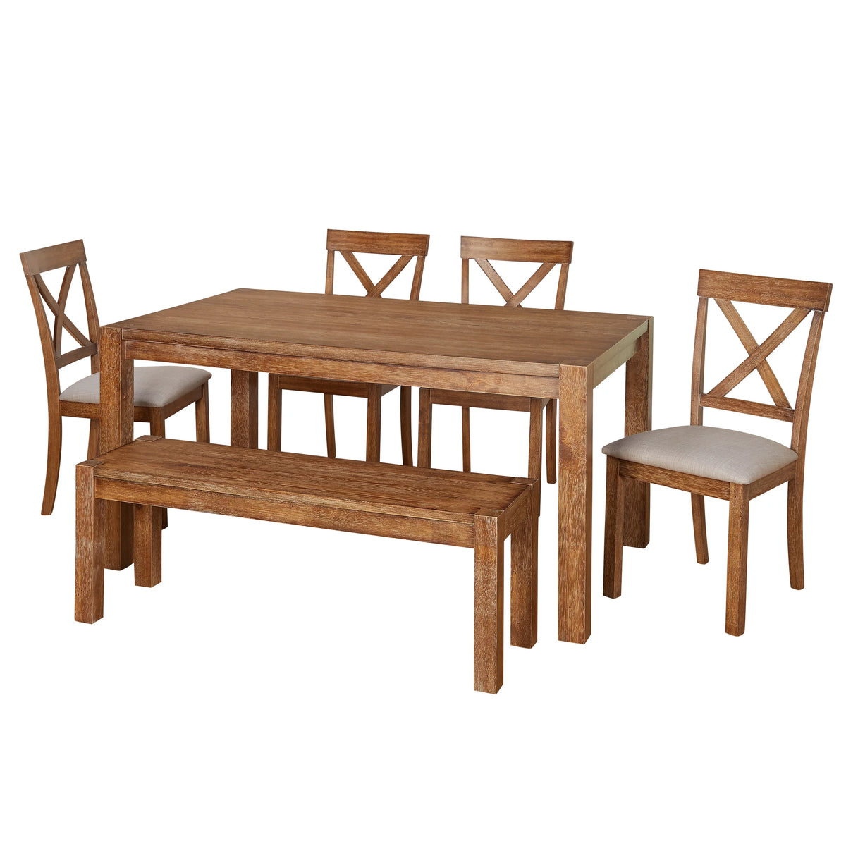 6-Piece Dining Set with Bench D38463