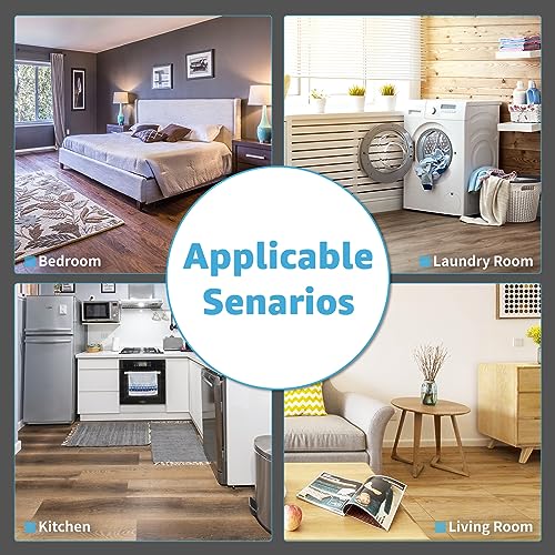 Peel and Stick Vinyl Floor Tiles 30-Pack 12 x 12 inch Self Adhesive Waterproof Taupe Ash J5452