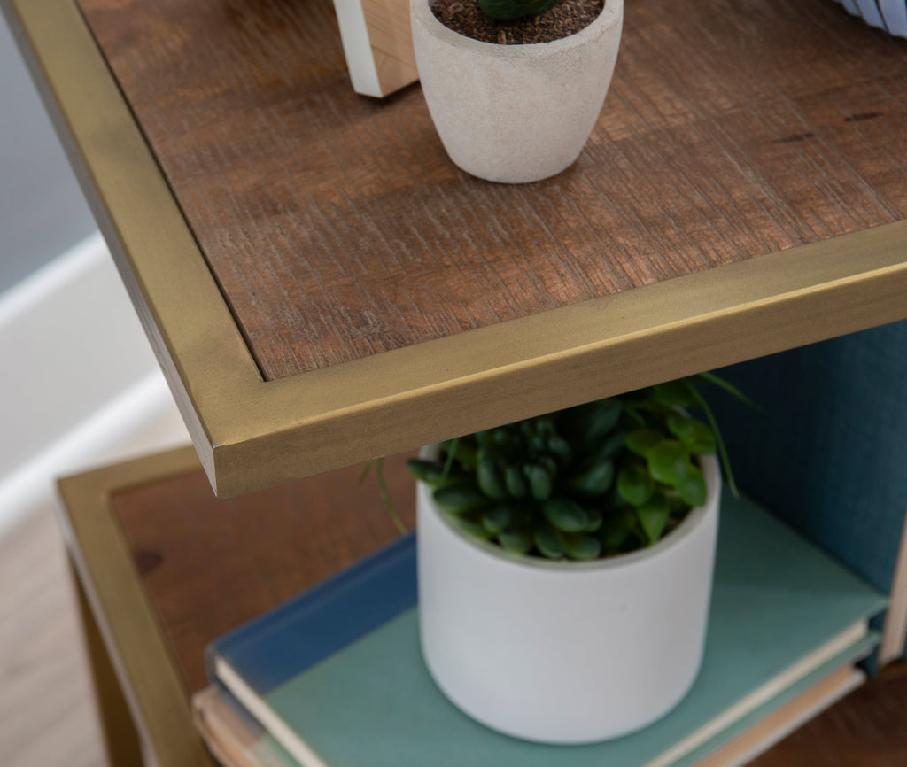 3-Tier Metal Accent Side Table U8027