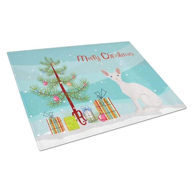 Merry Christmas Glass Cutting Board V13884