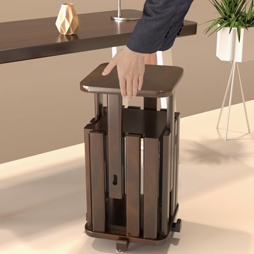 Stackable Stools Set of 4 Walnut Color U170