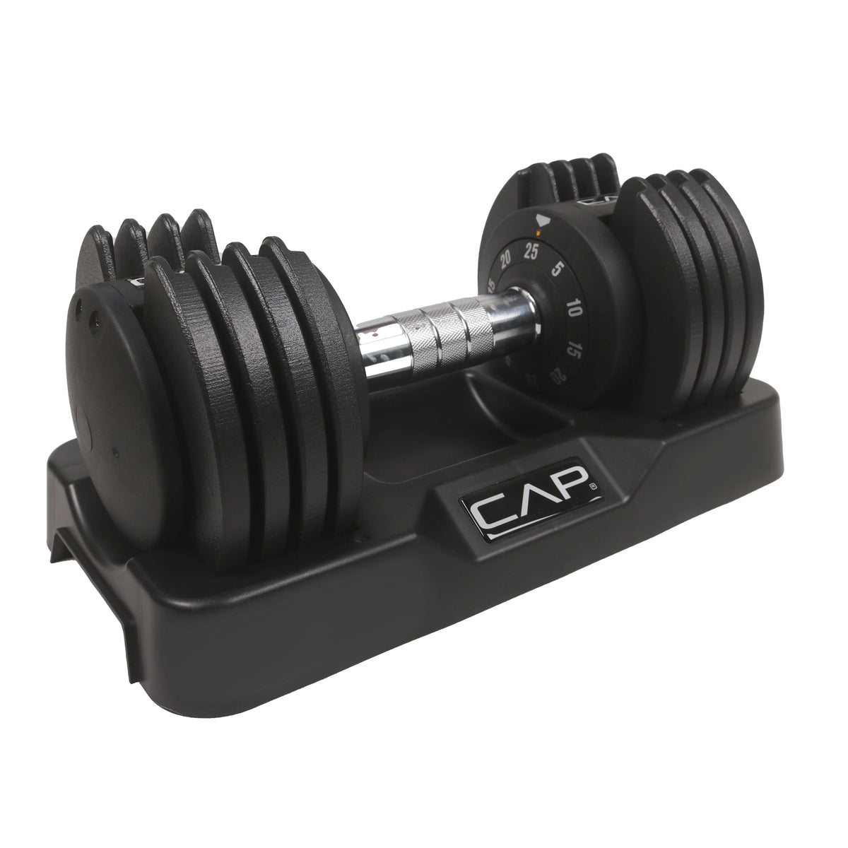25 lb Adjustable Dumbbell Set, Pair, Black R11426