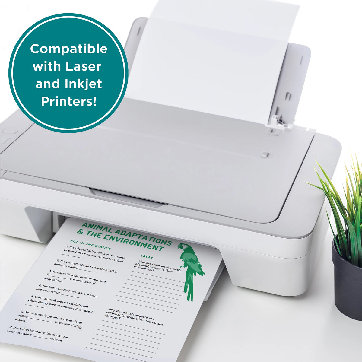 Sustainable Printer Paper, 8.5 x 11, 20 lb, White, 2500 Sheets J390
