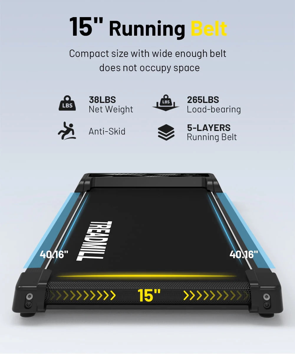 Black Portable Walking Pad Treadmill L76969