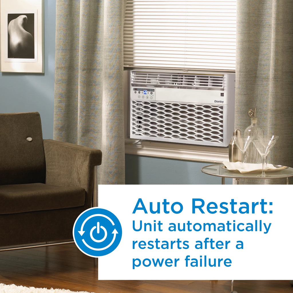 8,000 BTU White Window Air Conditioner with Remote K620