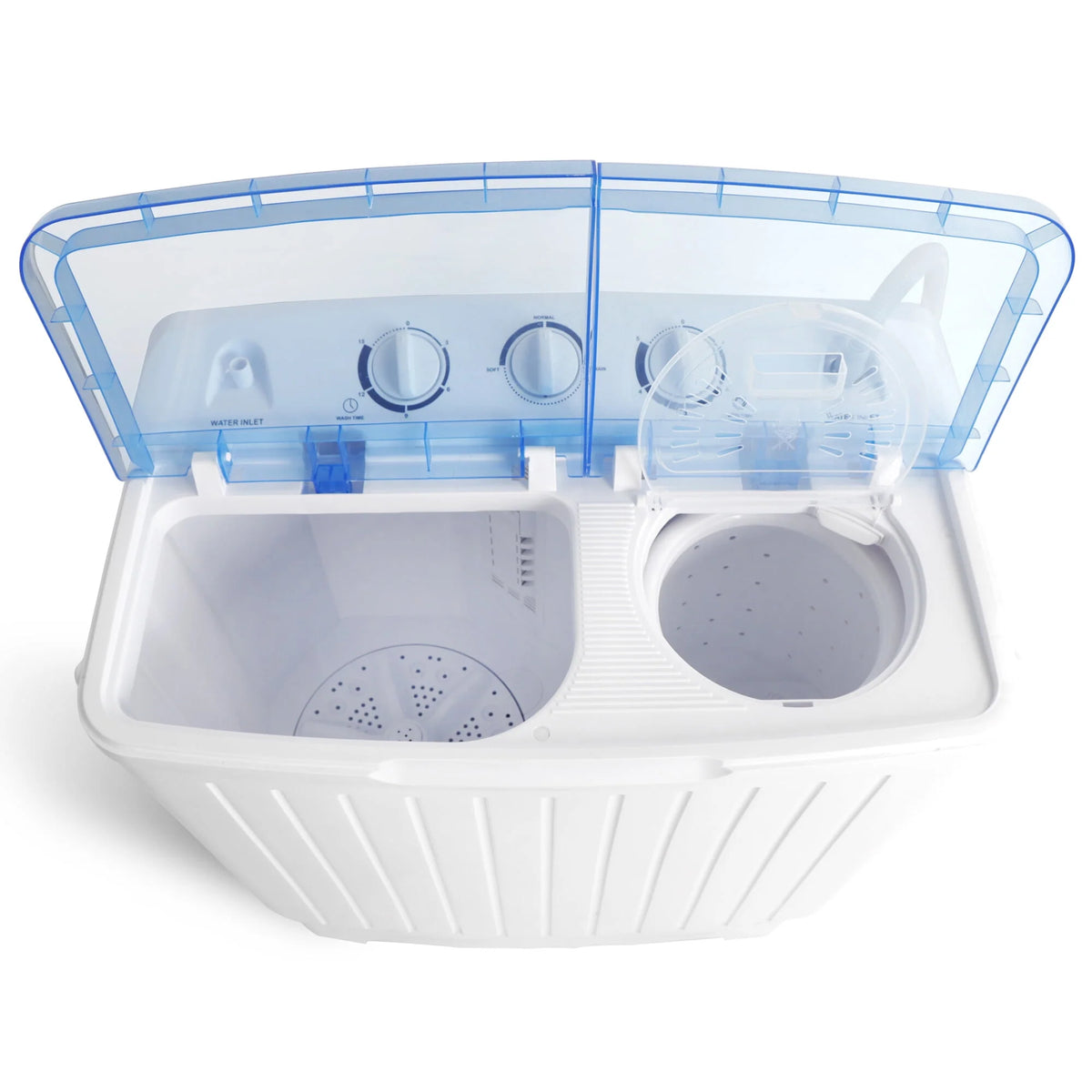 17.6lbs 2 in1 Portable Mini Washing Machine Top-Load Compact Laundry Twin Tub Washer Spin Dryer, White W339508