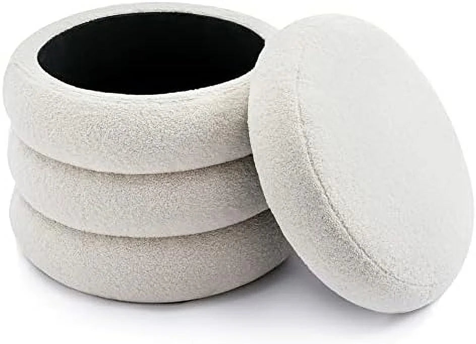 Round Fuzzy Ottoman H9086