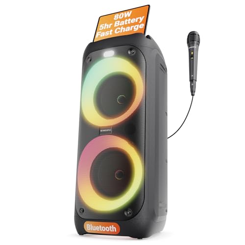 Portable Bluetooth Party Speaker with Wired Microphone X59495