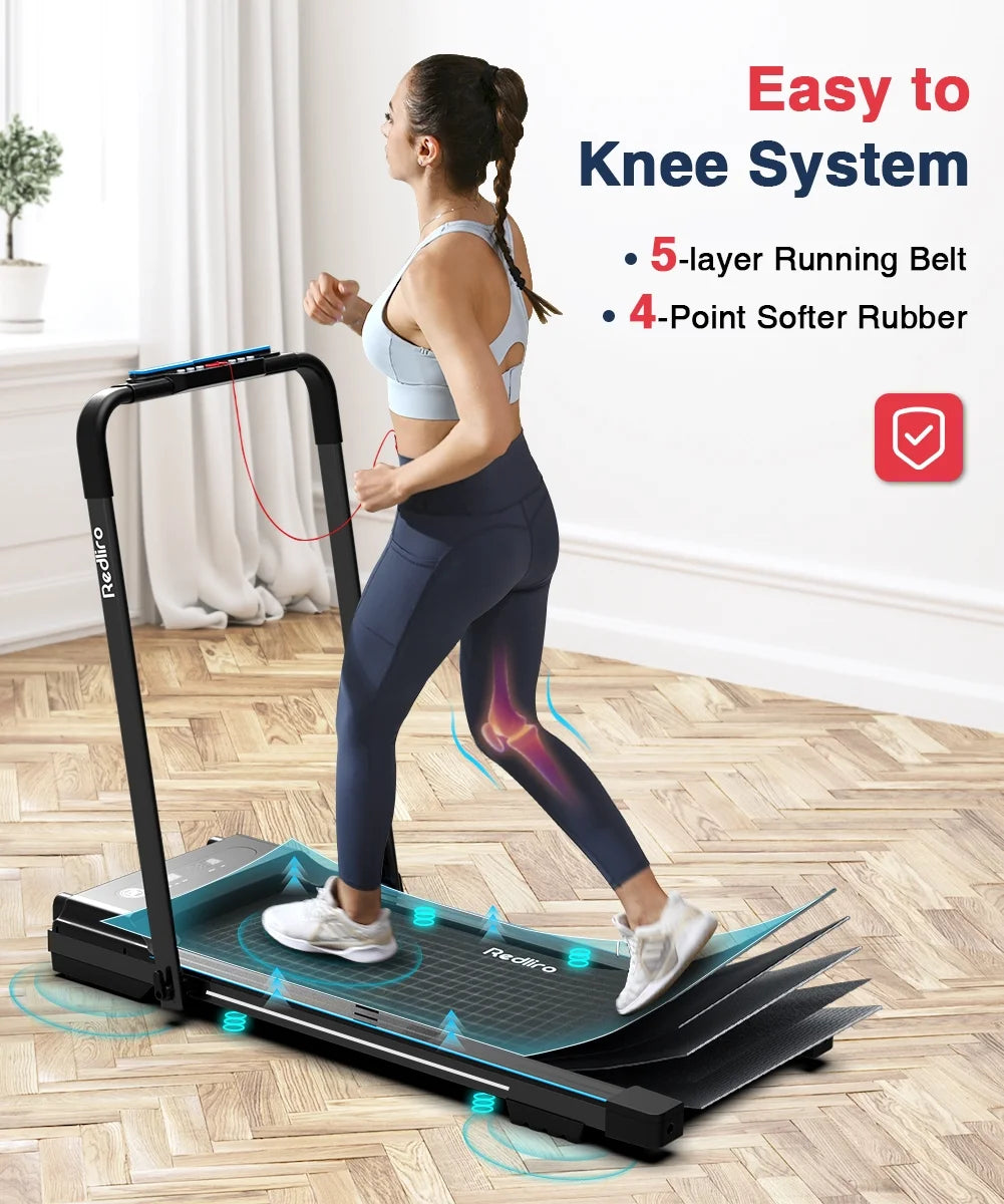 Folding Treadmill with Desk Adjustable Height 265LBS 2.25HP I5953