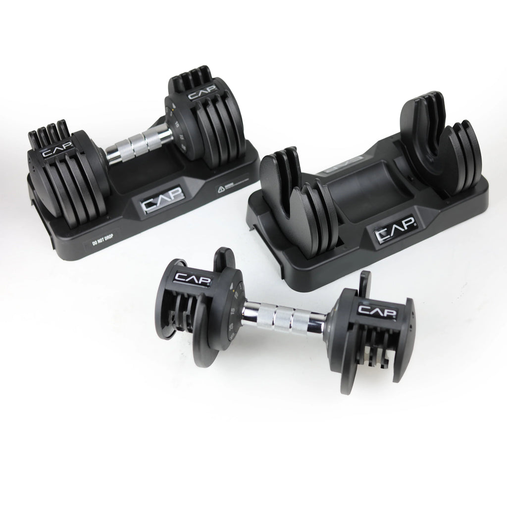 25 lb Adjustable Dumbbell Set, Pair, Black R11426