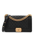 Black Top Handle Flap Bag Y7944