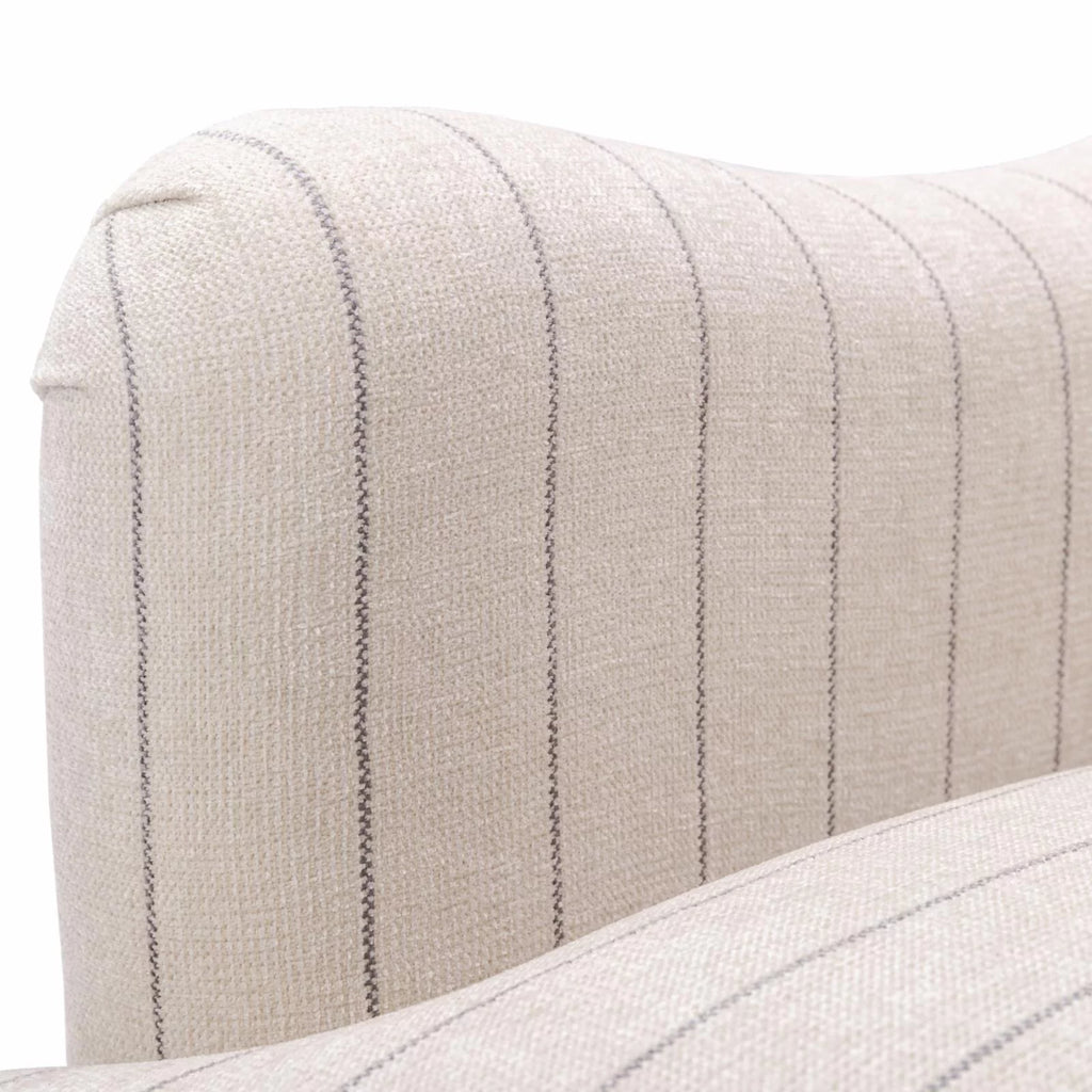 Beige Polyester Fabric Arm Chair O63731