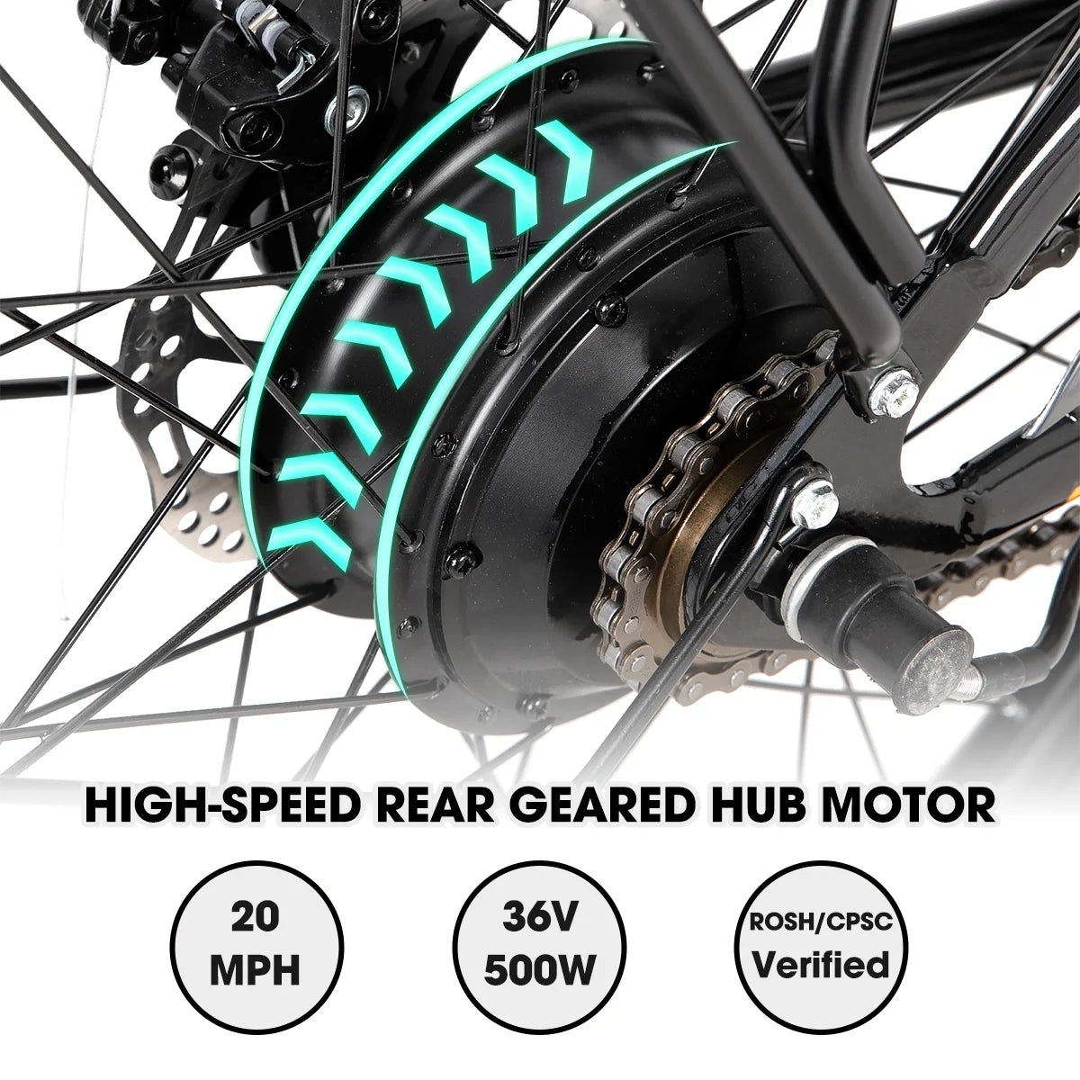 Electric Cruiser Bike 26 36V 7.8 Ah Removable Battery 500W Black O726517