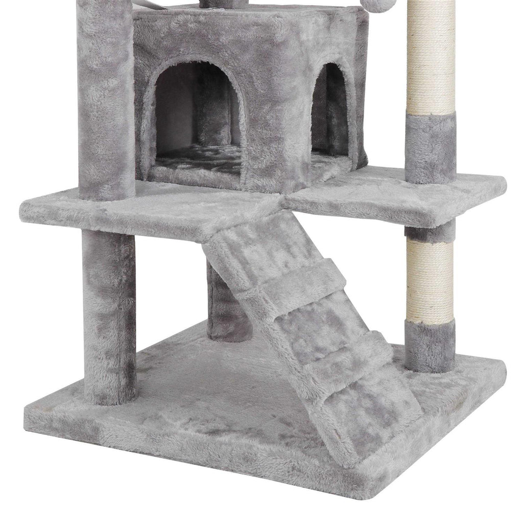 Cat Tree Multi-Levels Condos Scratching Post Tower O81537