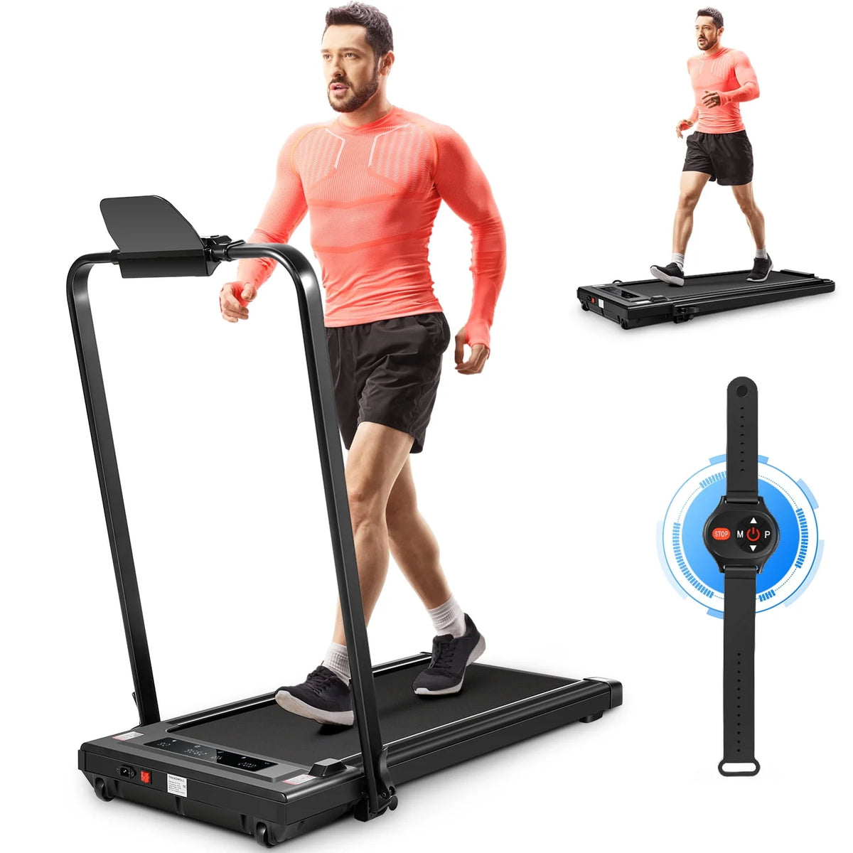 4 in 1 Under Desk Treadmill with 2.5HP Motor, Black P603876