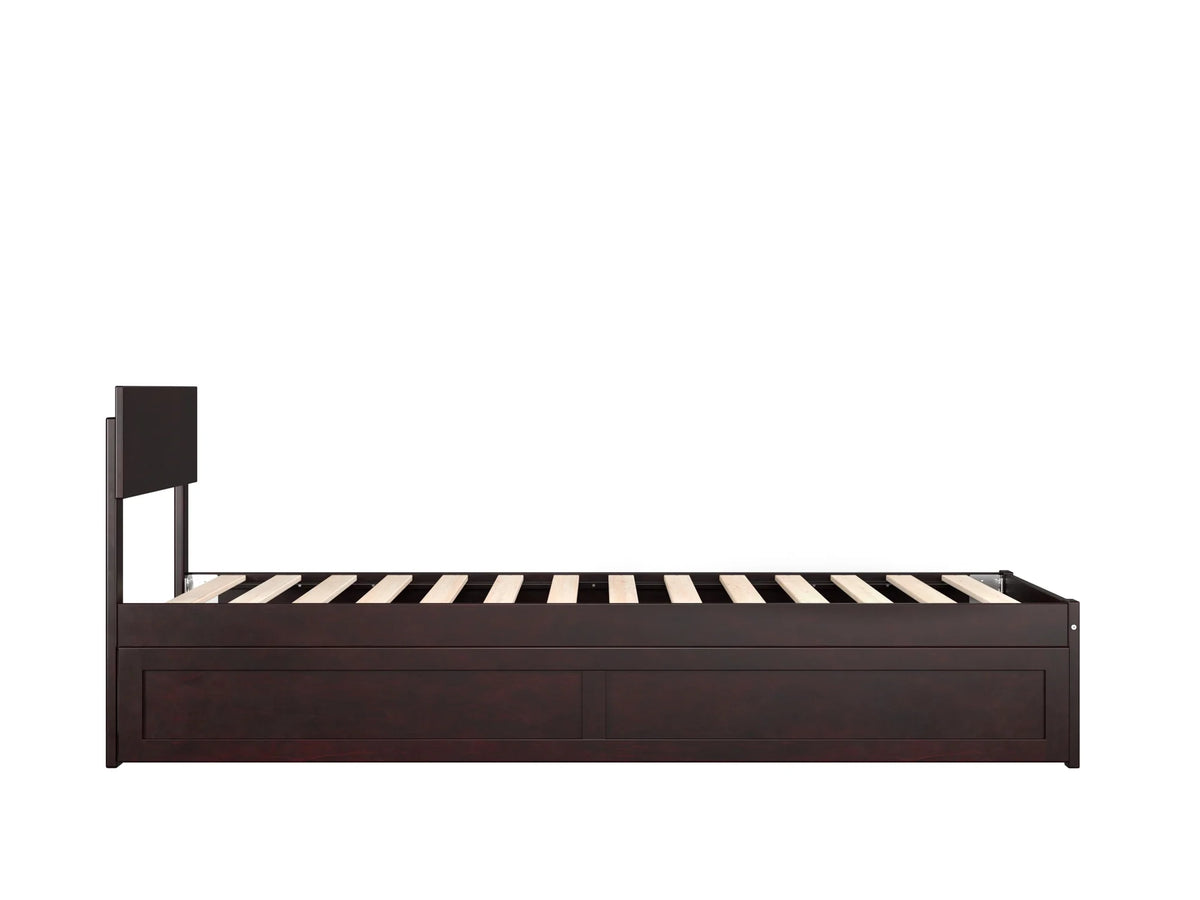 Twin XL Wood Platform Bed Frame with Trundle R120631
