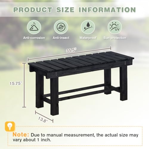 2-Person Wood Outdoor Bench A503
