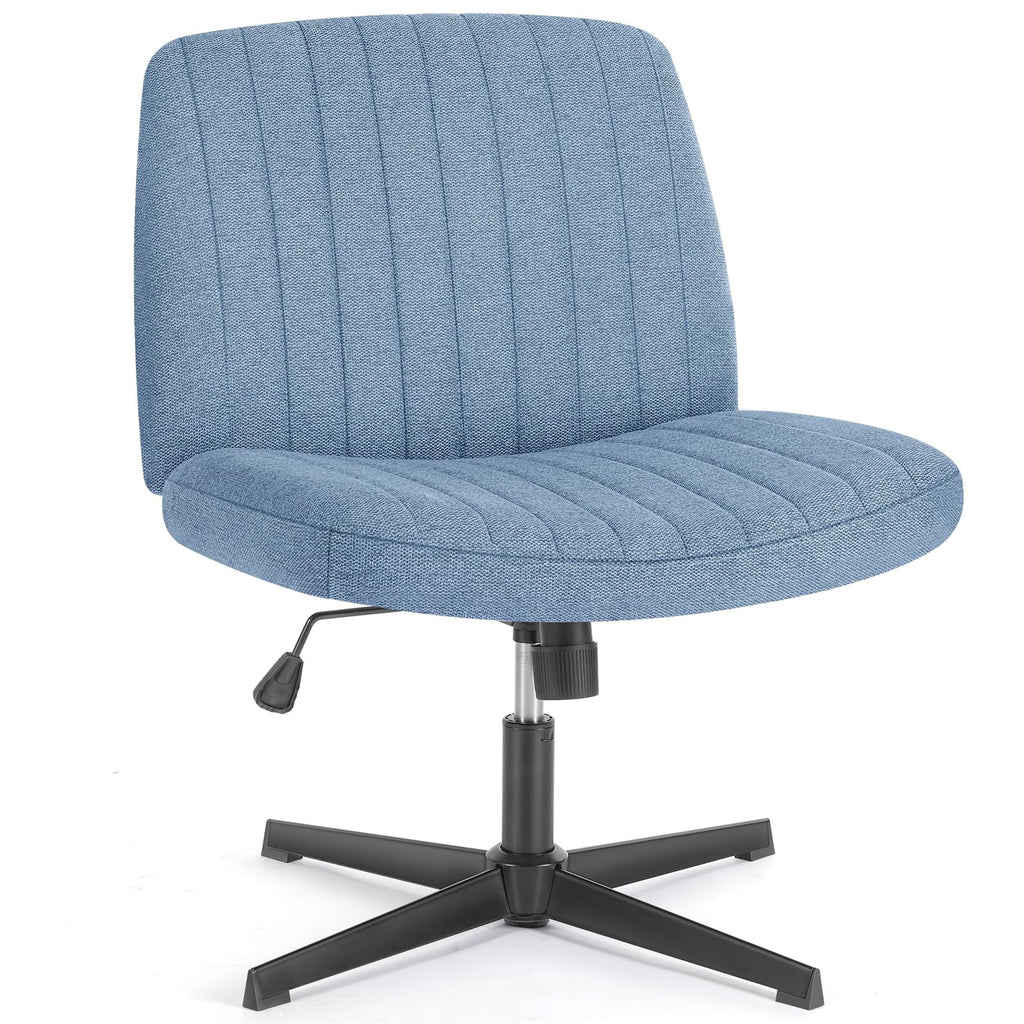 Brown Height Adjustable Armless Leather Accent Chair X16011