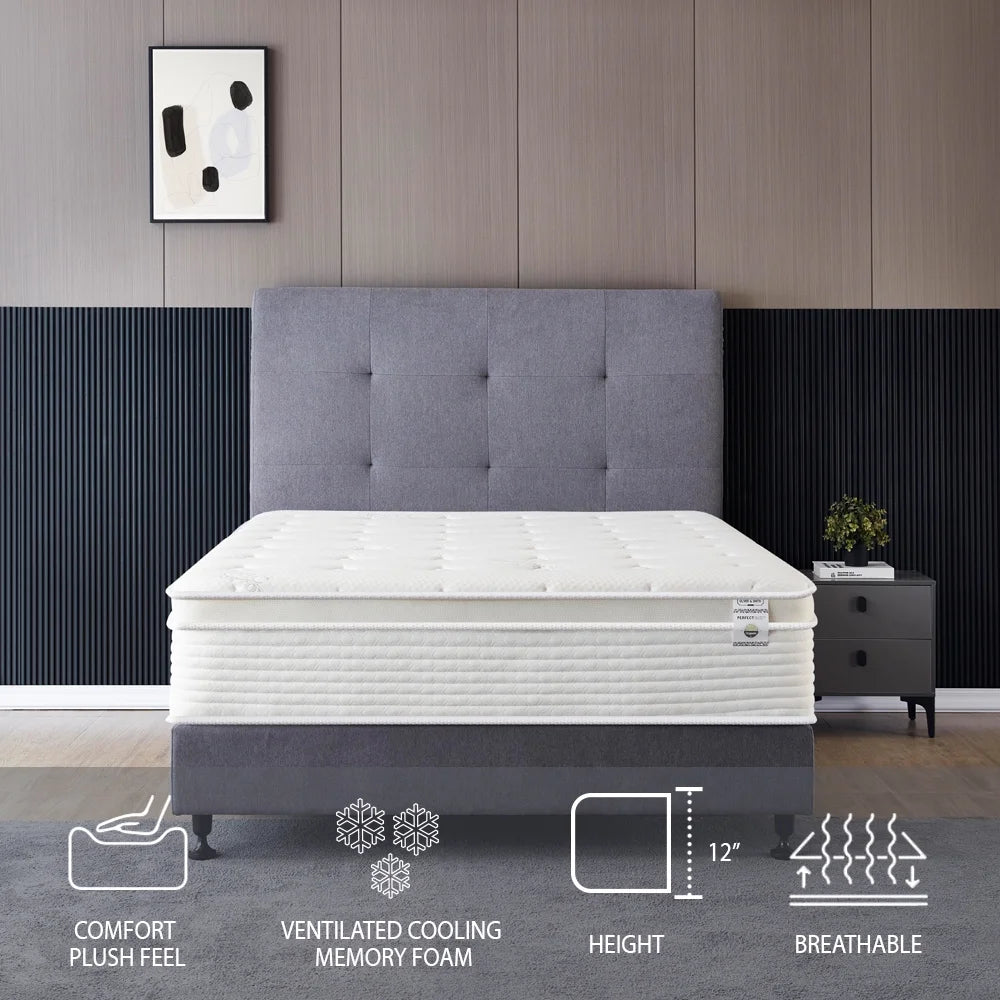 Memory Foam Spring Hybrid Full Size Mattress H321903