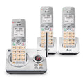 Expandable Cordless Phone with Answering System and Caller ID, 3 Handsets, White/Silver R416