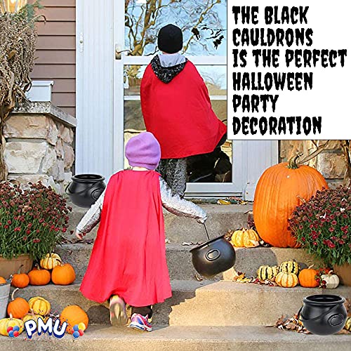 12 Pc Black Plastic Cauldron Candy Bowl F865839