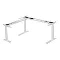L-Shaped Corner Standing Desk with Adjustable Width, White Frame Only D982860