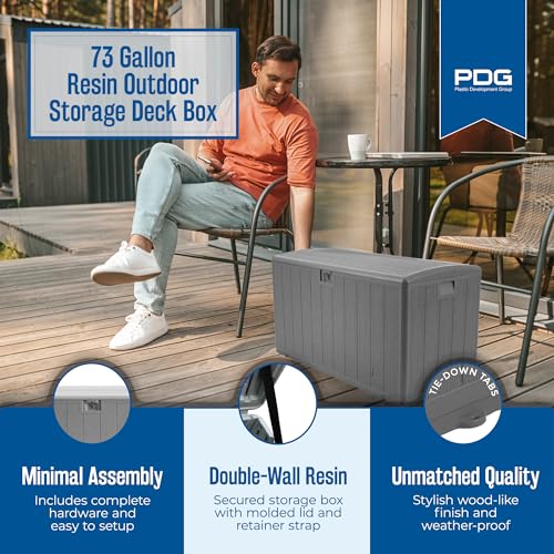 73 Gallon Outdoor Storage Deck Box B7710