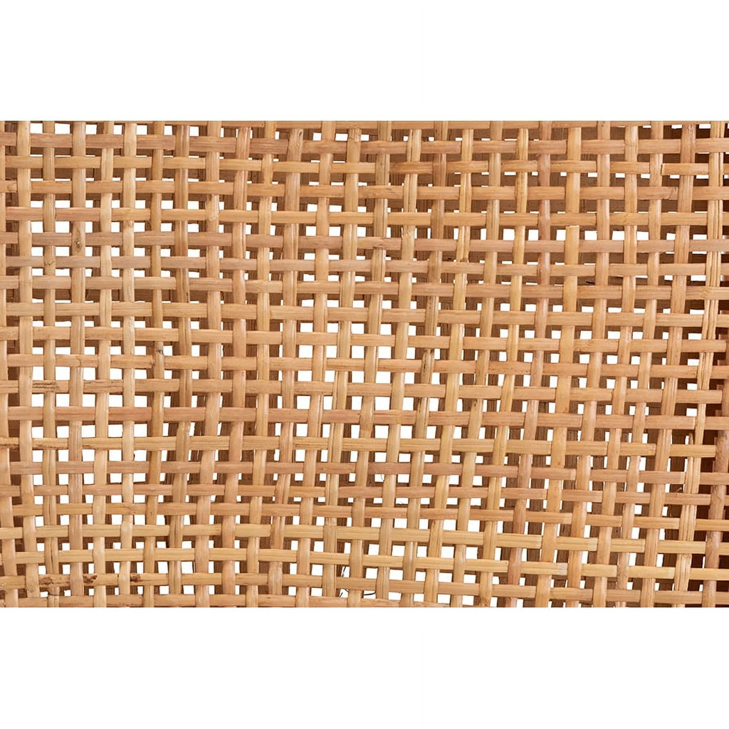 Natural Brown Rattan and Walnut Brown Wood Counter Stool L2909