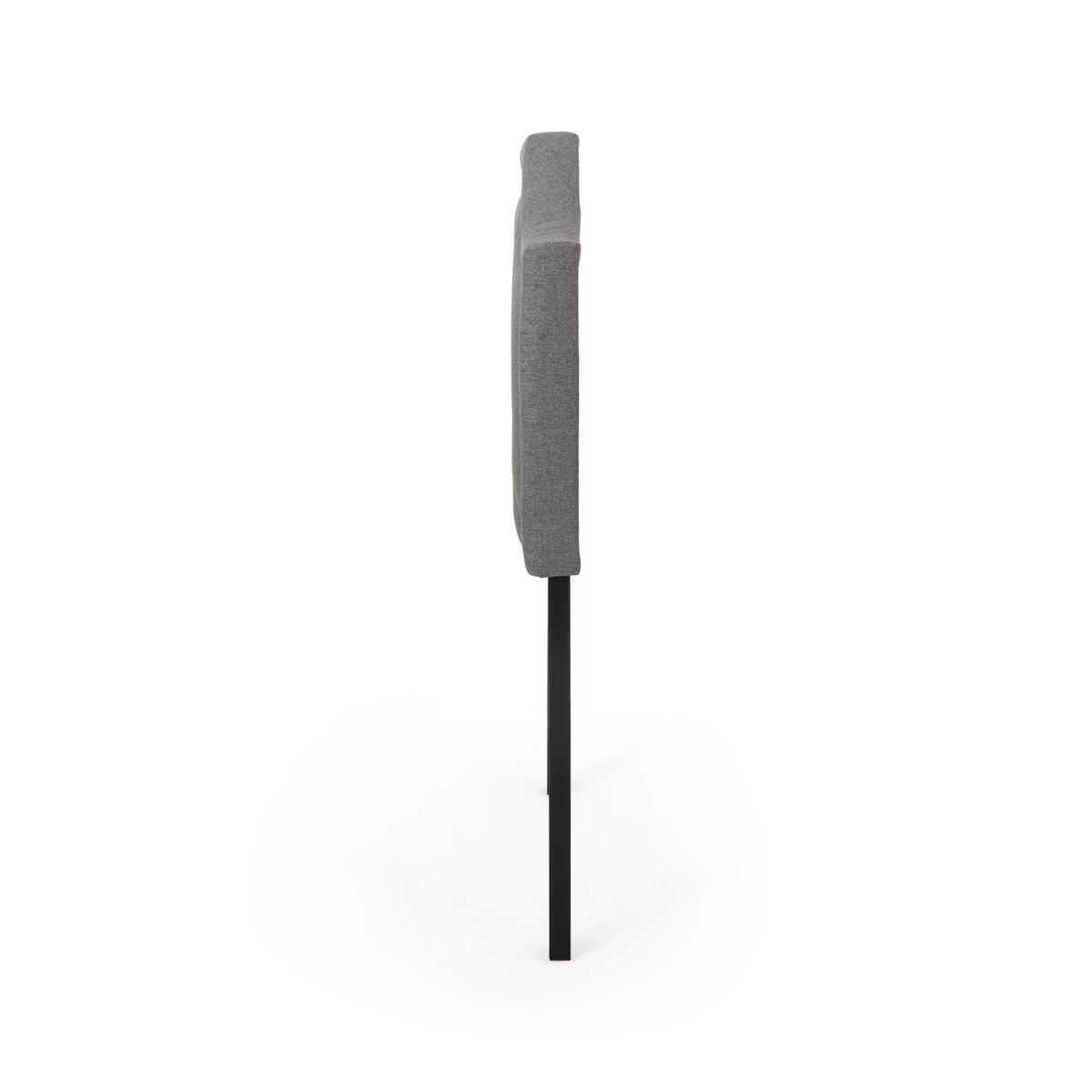 Charcoal Gray and Black Upholstered Twin Headboard Q2571