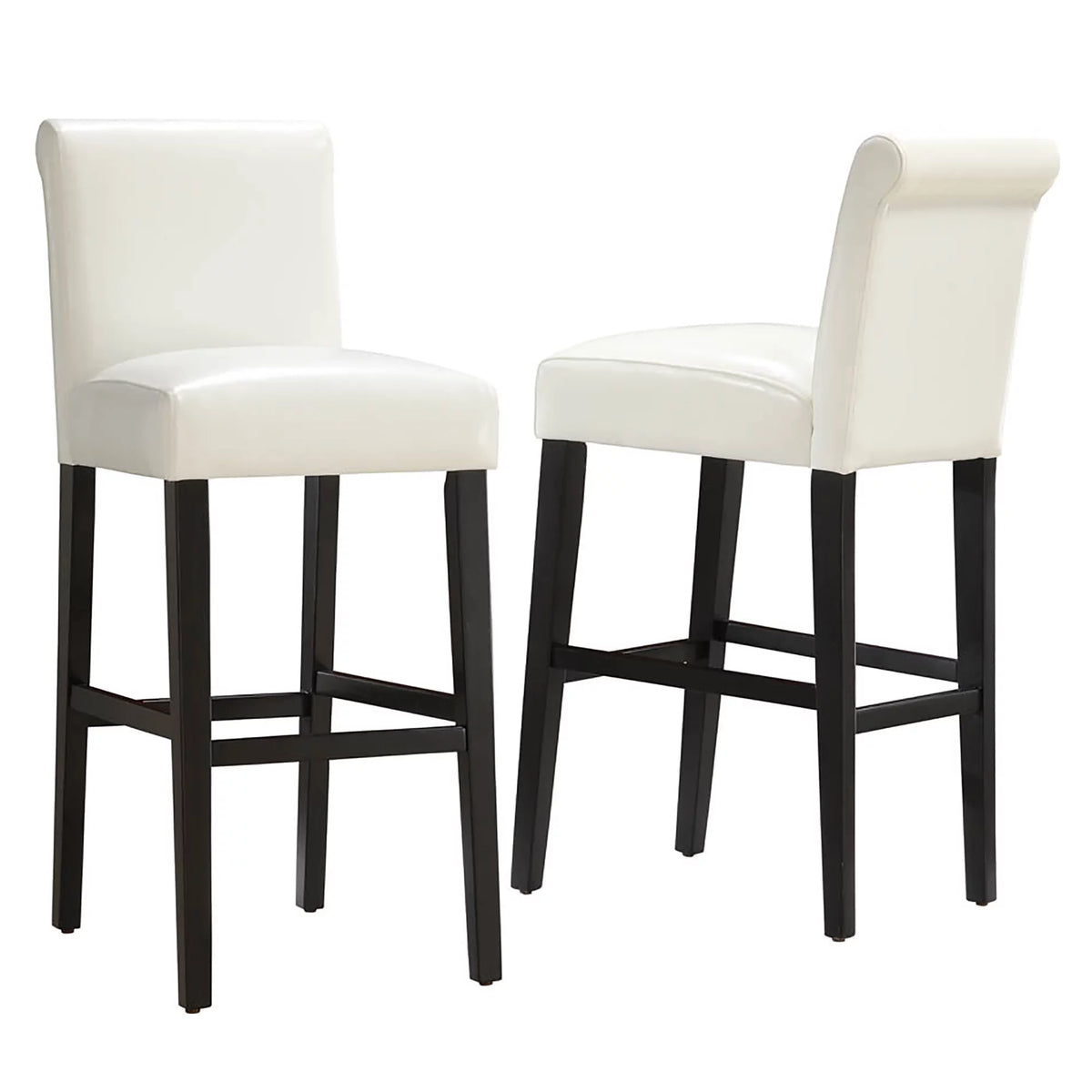 White Set of 2 Bar Stool E7929