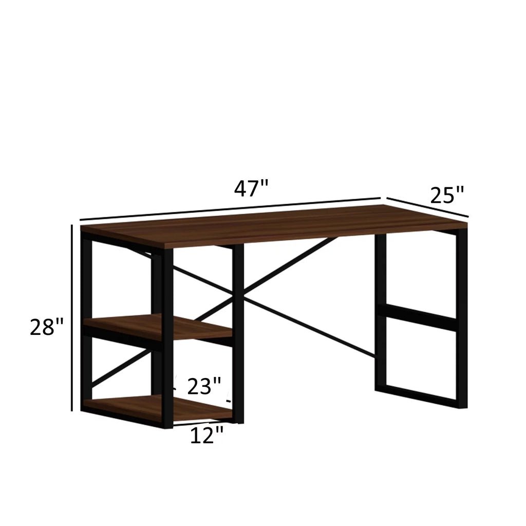 Black 2 Shelves Writing and Computer Desk N95695