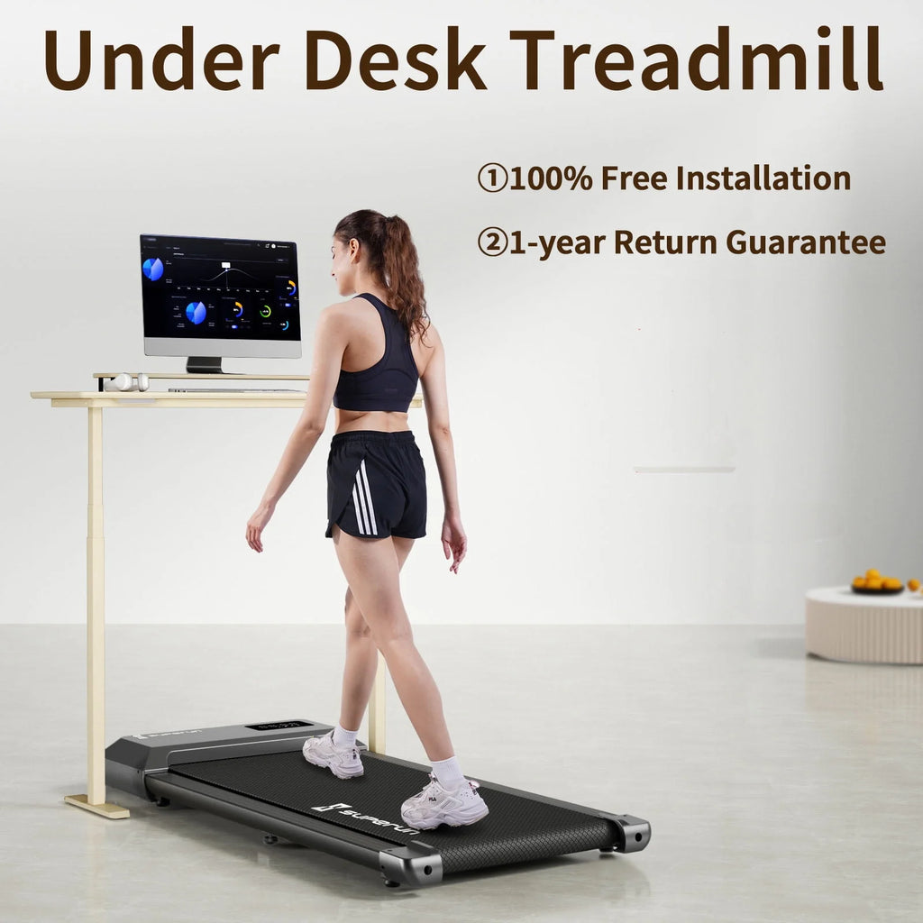 2 in 1 Under Desk Treadmill with Remote Control and LED Display X80925