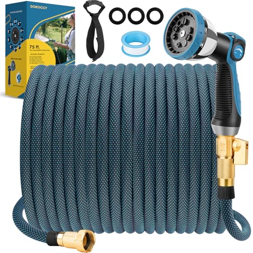 100 ft Flexible Non-Expanding Garden Hose with 10 Function Spray Nozzle N6523