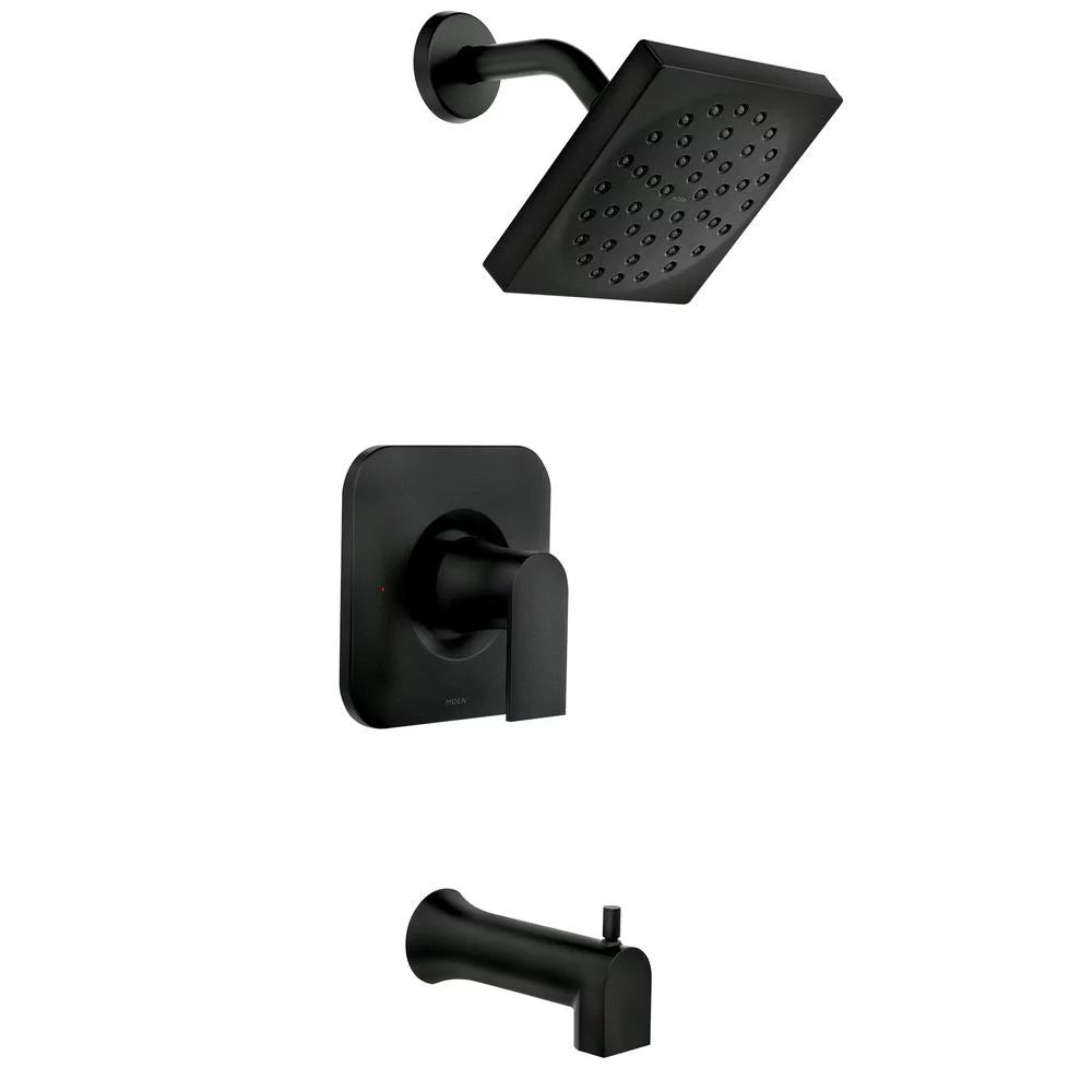 1-Handle Matte Black Tub and Shower Faucet Q90761