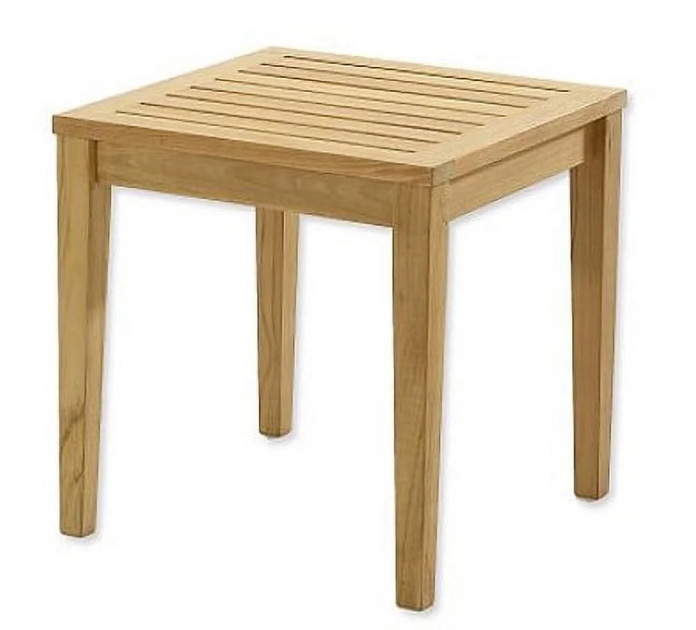 Teak 3 Pc Dining Set with Side Table and 2 Stacking Arm Chairs J98175