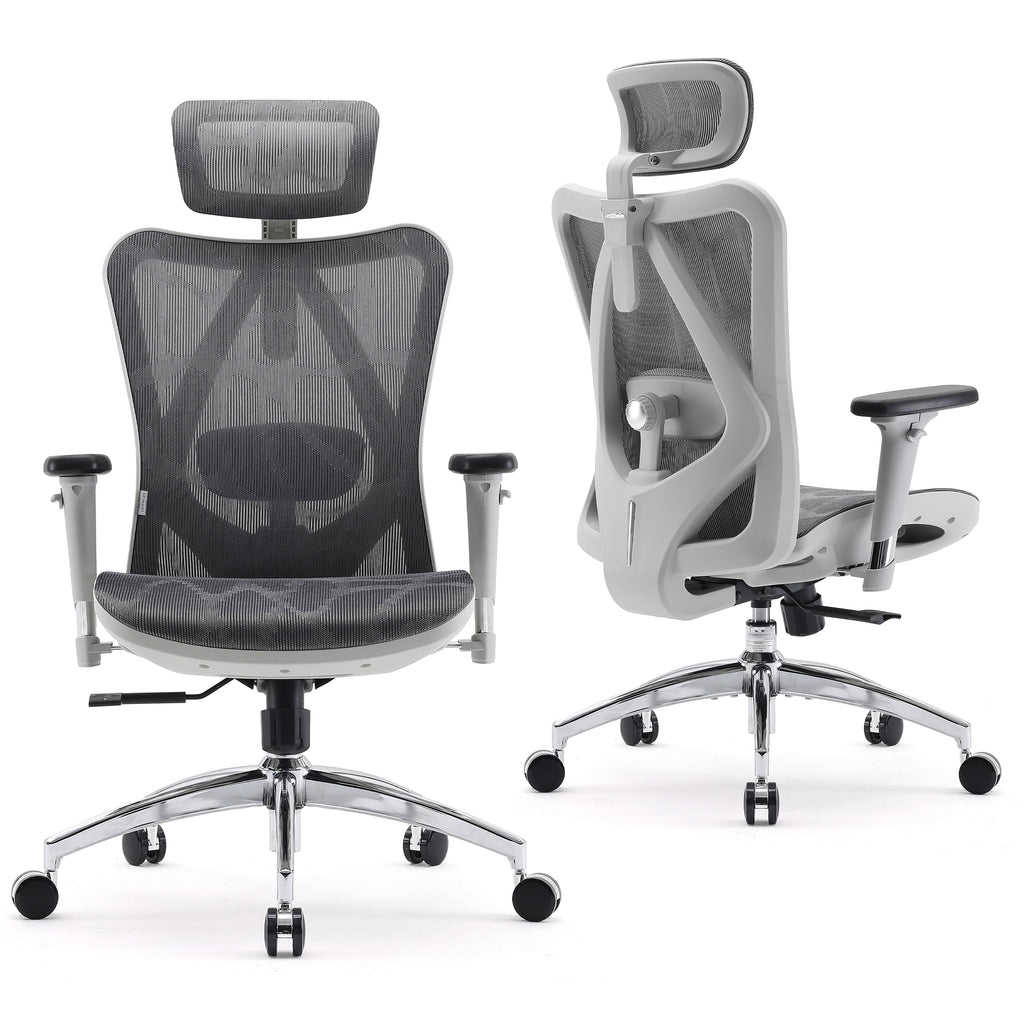 Black Ergonomic Mesh Office Chair with Headrest and Lumbar Support A813