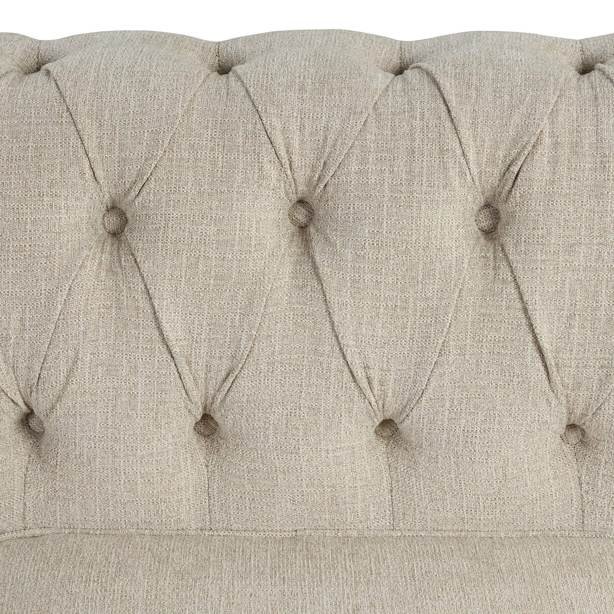 Beige 2 Pieces Button Tufted Fabric Sofa Set A449
