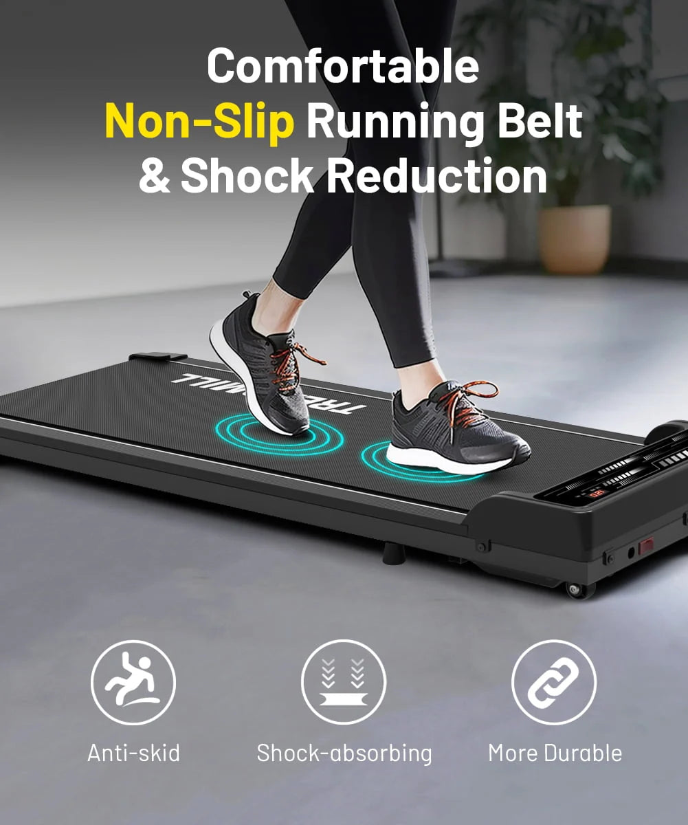 Black Portable Walking Pad Treadmill L76969