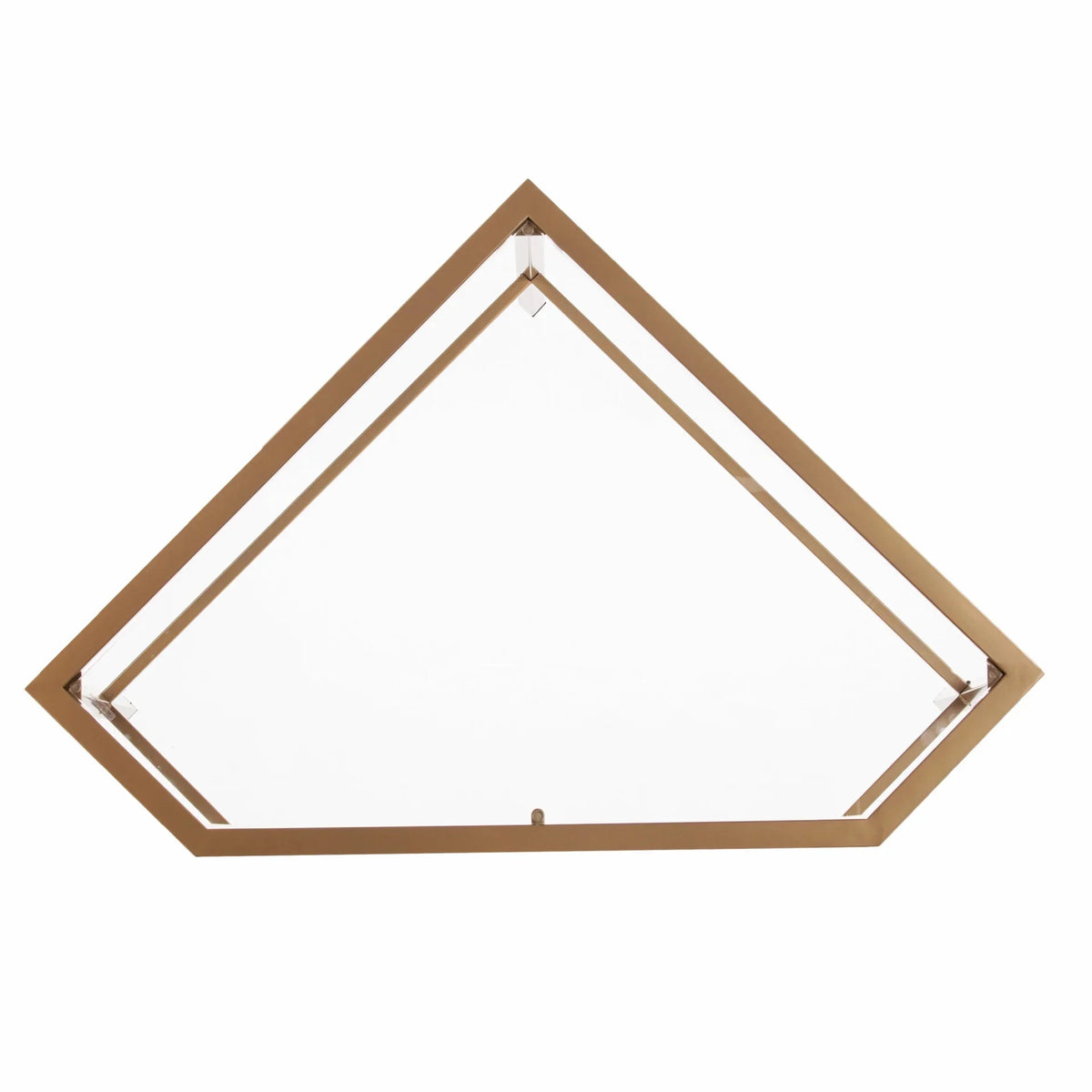 Soft Gold Metal & Glass Corner Desk D44554