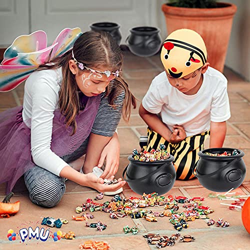 12 Pc Black Plastic Cauldron Candy Bowl F865839