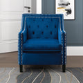 Navy Blue Velvet Upholstered Accent Chair L895867
