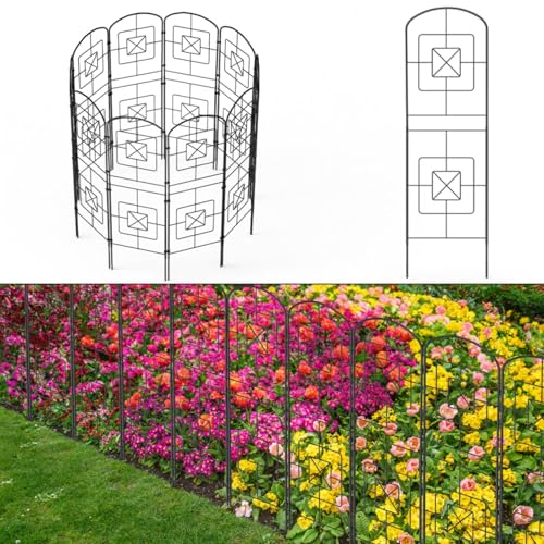 Decorative Garden Fence 10 Pack Rustproof Metal K899