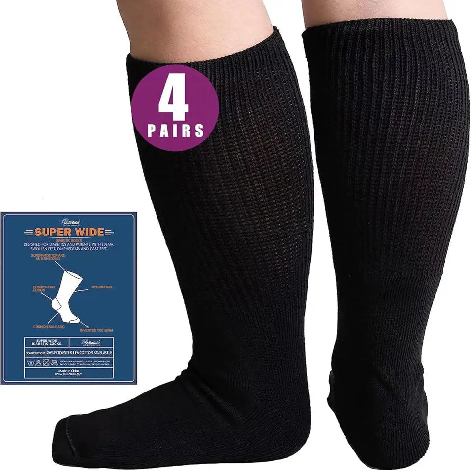 Extra Width Socks 4 Pairs 13-15 U804095