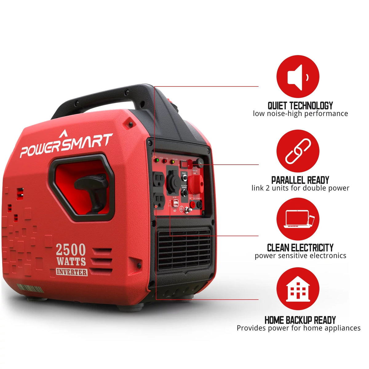 2500W Portable Inverter Gas Generator B667
