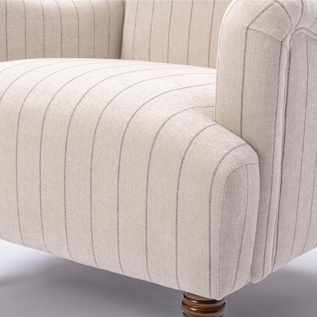 Beige Polyester Fabric Arm Chair O63731